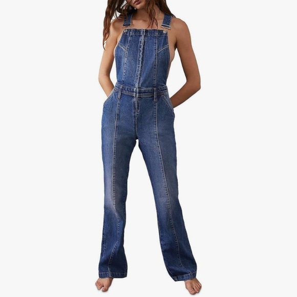 NWOT We The People Rolling River Denim Overalls size MEDIUM - Picture 4 of 9